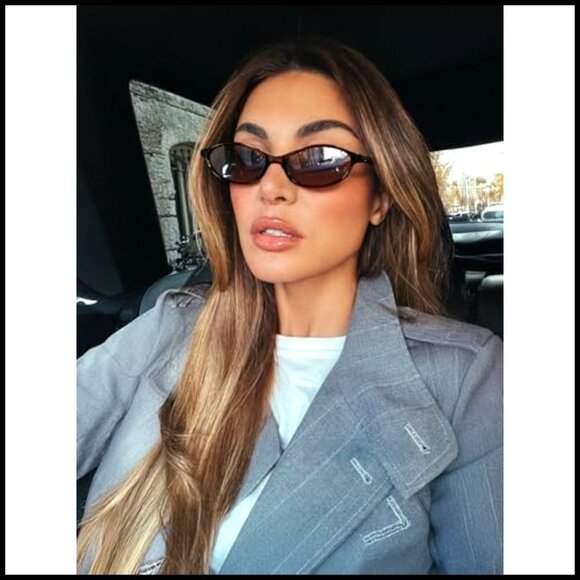 Retro Oval Cat Eye Sunglasses Lightweight UV400 Protection Women\'s Shades main image 6